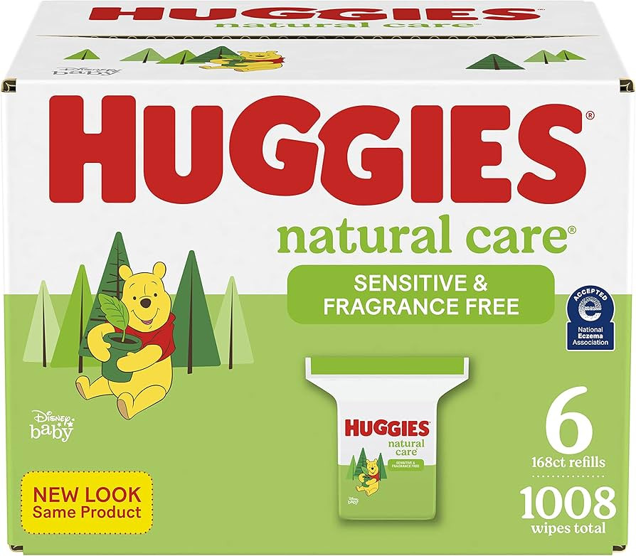Baby Wipes, Huggies Natural Care Sensitive, UNSCENTED, Hypoallergenic, 6 Refill Packs, 1008 Count... | Amazon (CA)