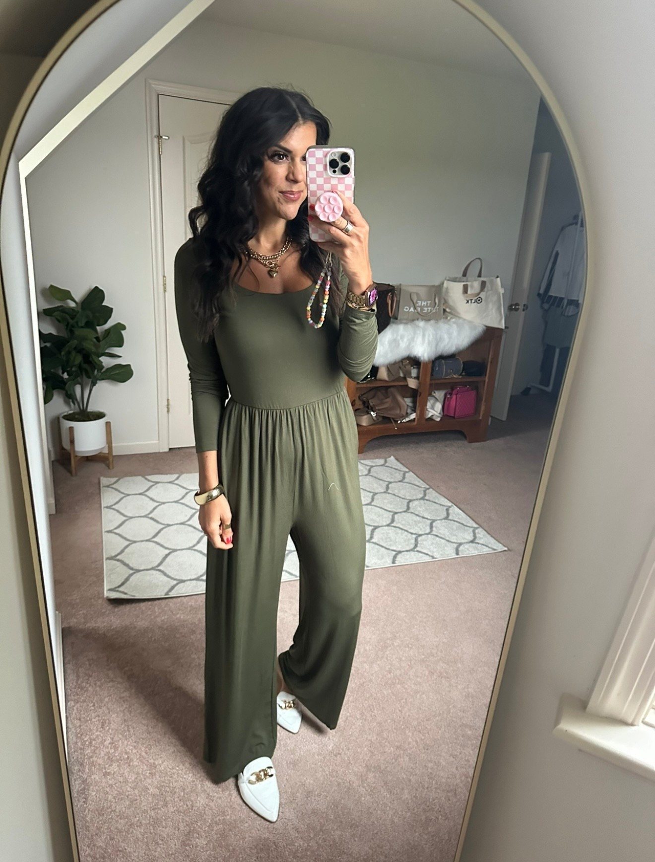 Love this jumpsuit! Size up half size in mules

#LTKSeasonal #LTKFindsUnder100