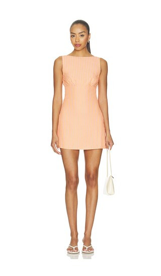 Cosette Mini Dress in Orange Stripe | Revolve Clothing (Global)