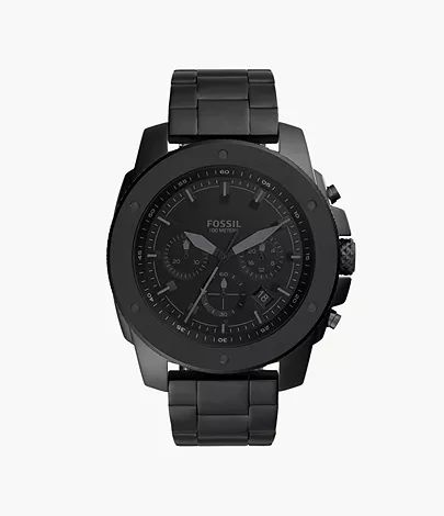 Mega Machine Chronograph Black Stainless Steel Watch | Fossil (US)