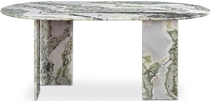 Moe's Home Collection Celia Oval Dining Table Green Onyx Marble Stone | Amazon (US)