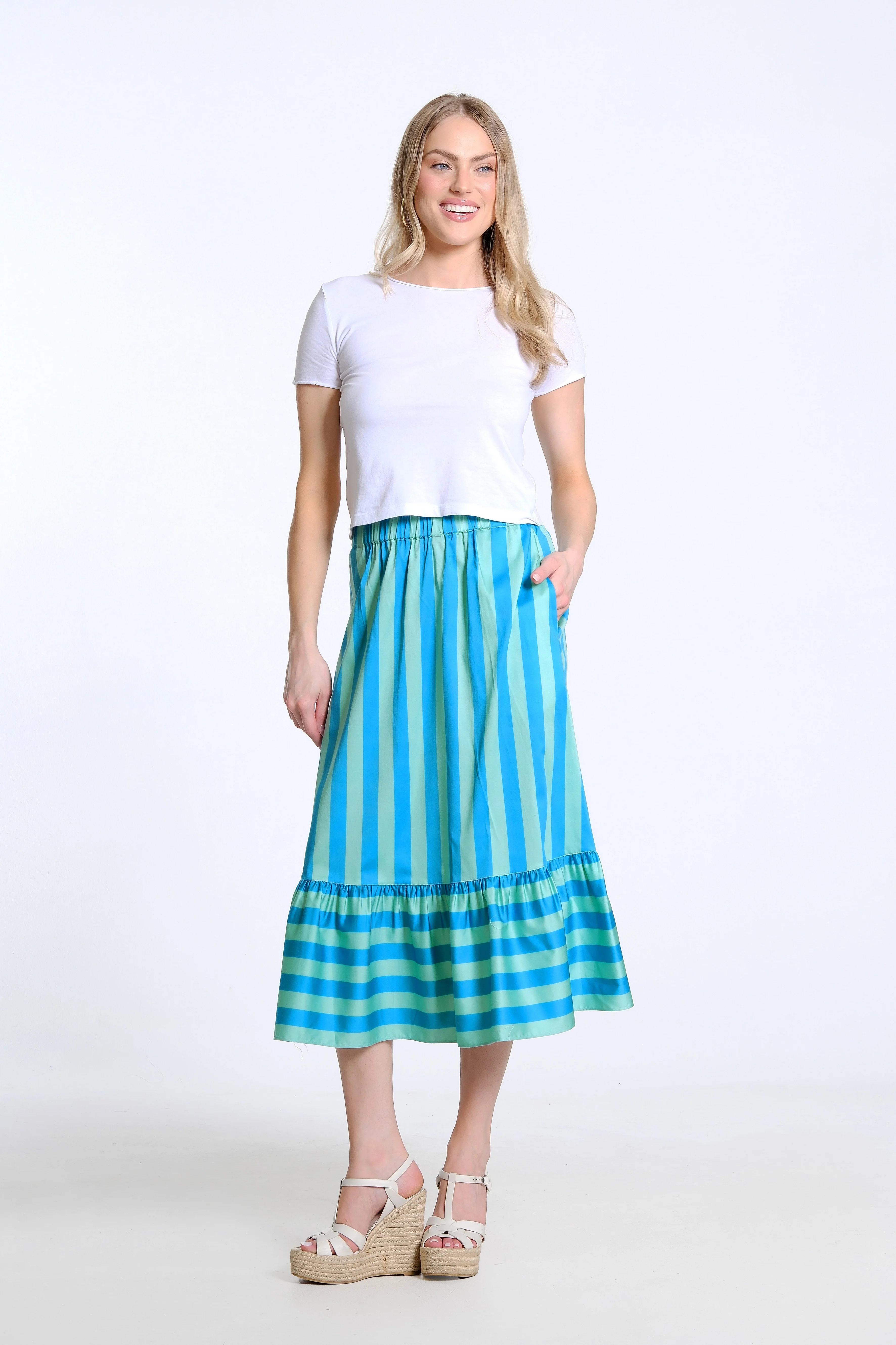 Sheridan French I Resort 2026 I Vivi Skirt in Cabana Boy | Sheridan French