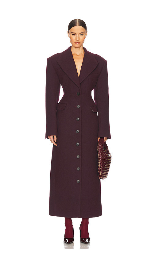 Helsa Italian Wool Blend Topcoat in Burgundy. Size S. Also in XXS, XS. | Revolve Clothing (Global)