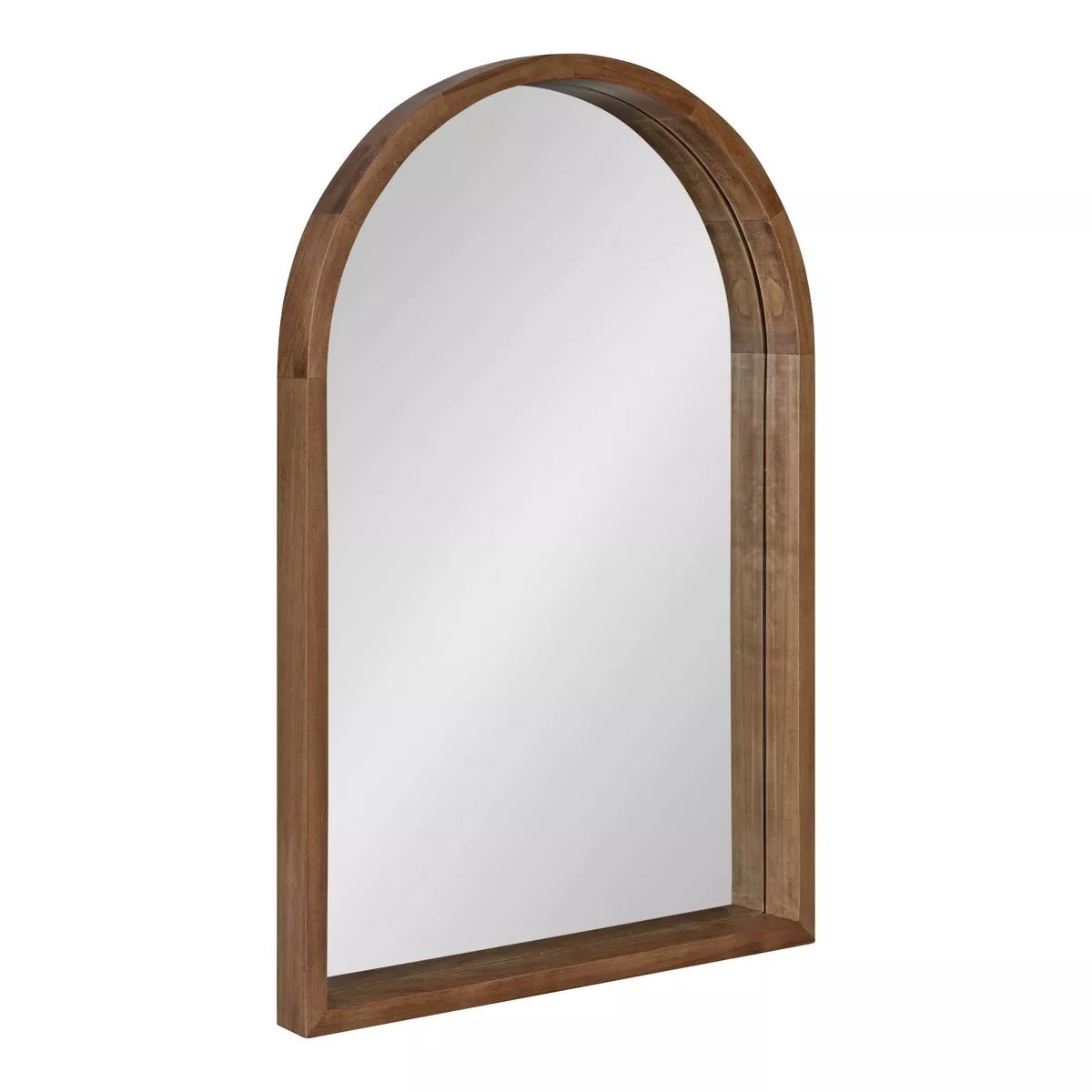 20" x 30" Hutton Wood Framed Arch Decorative Wall Mirror Rustic Brown - Kate & Laurel All Things ... | Target