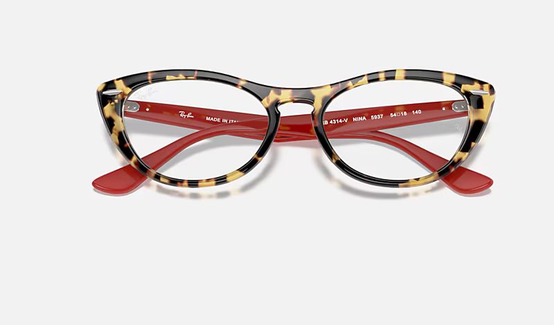 NINA OPTICS Eyeglasses with Yellow Havana Frame | Ray-Ban® | Ray-Ban (US)