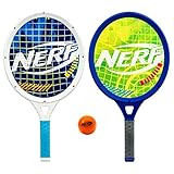 NERF Foam Tennis Set for Kids - 2 Player Kids Tennis Set - Jumbo Rackets and Foam Tennis Ball - I... | Amazon (US)