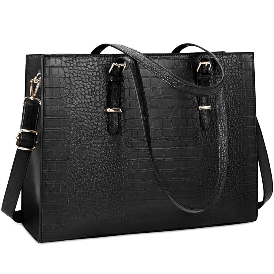 Laptop Bag for Women 15.6 Inch Laptop Tote Bag Leather Classy Computer Briefcase for Work Waterpr... | Amazon (US)