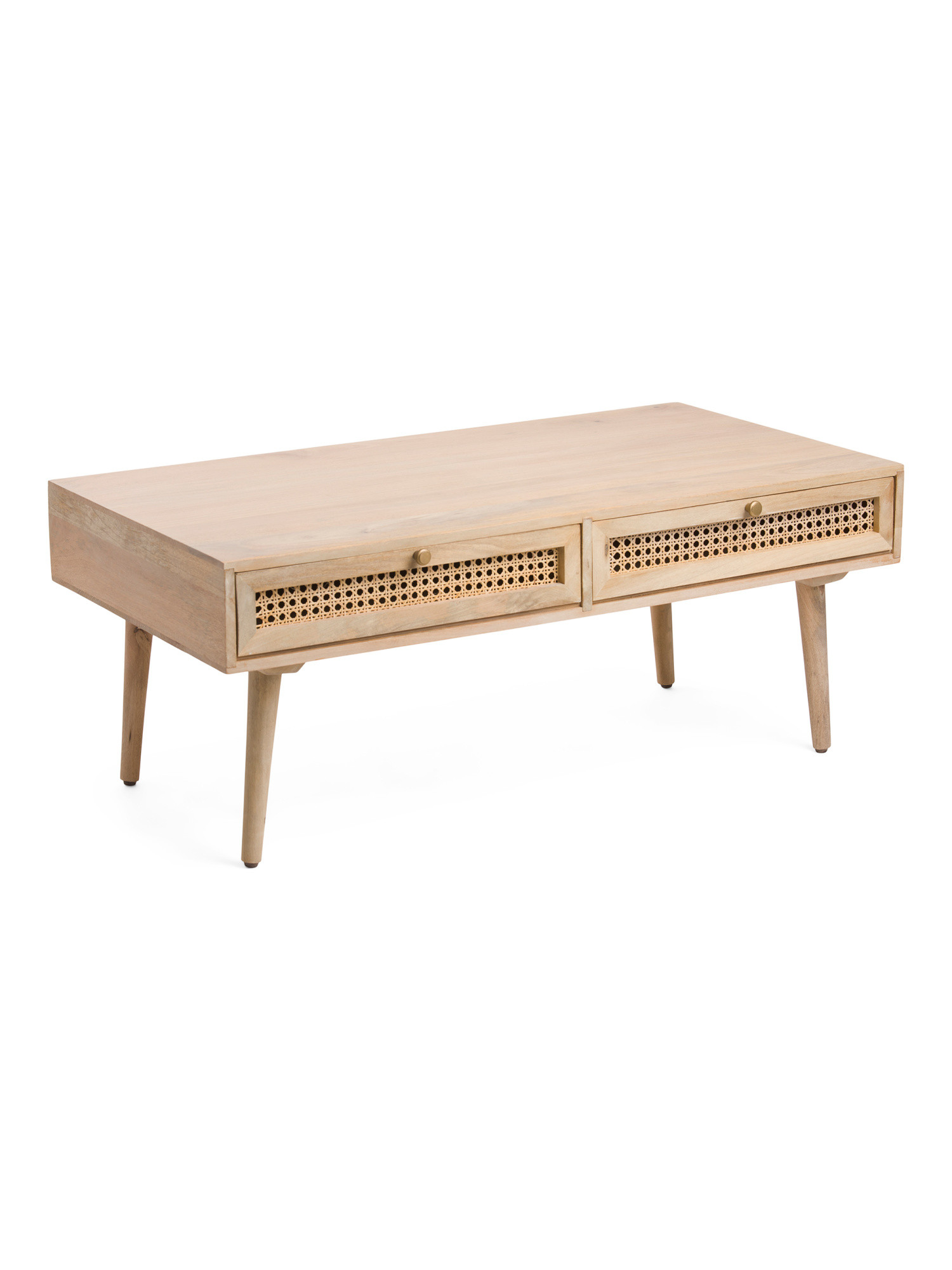 Mango Wood &amp; Cane Coffee Table | TJ Maxx