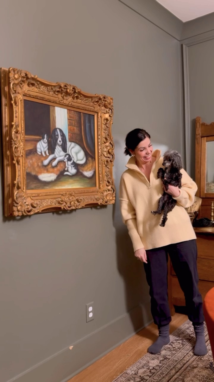 I can’t believe this was free!!! When you get the itch to go antiquin’ with paintings on your mind and FIND THIS! This antique oil painting was only $275. I found similar online for no less than $780 😱 This is my first oil painting and was basically free because I had cash in wallet from a bunch of Walmart returns 🤷🏻‍♀️ #girlmath 

Linking my antiquing outfit + a bunch of similar oil paintings I’ve found and am loving!! 
 
#antiquefinds #thriftedhome 

#LTKHome #LTKSeasonal #LTKStyleTip