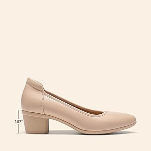 DREAM PAIRS Women's Low Chunky Block Heel Dress Shoes Closed Round Toe Comfortable Heels Work Wed... | Amazon (US)