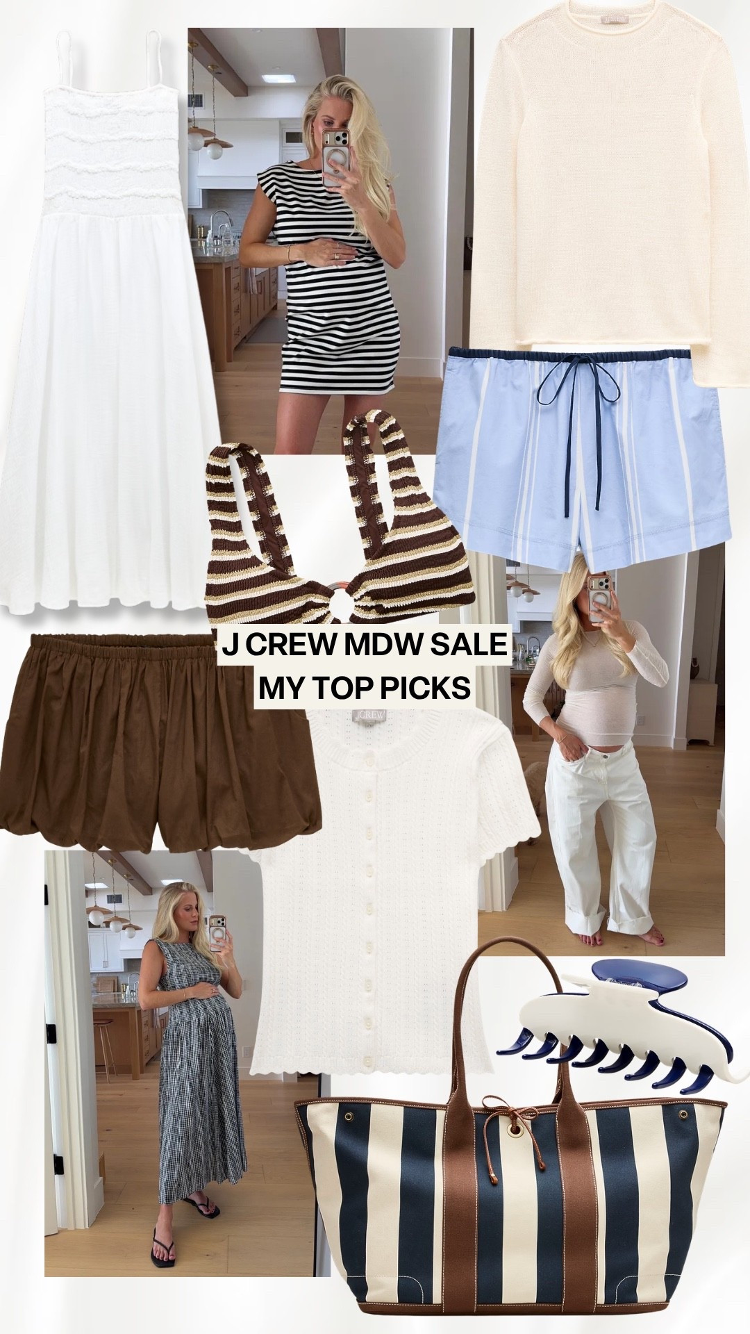 J Crew MDW Sale - 40% off your purchase, 50% off swim! Wearing med in top dress, 32 in jeans (sized up for pregnancy), large in bottom dress! #kathleenpost