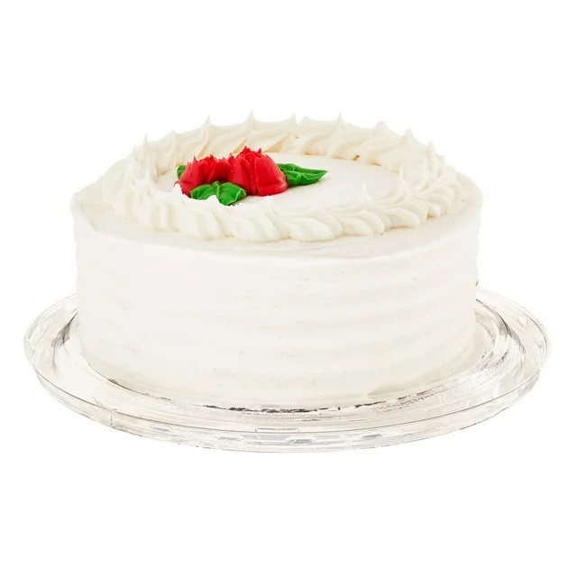 Freshness Guaranteed 7" Vanilla Cake with Red Rosettes, 33 oz Regular Tray | Walmart (US)