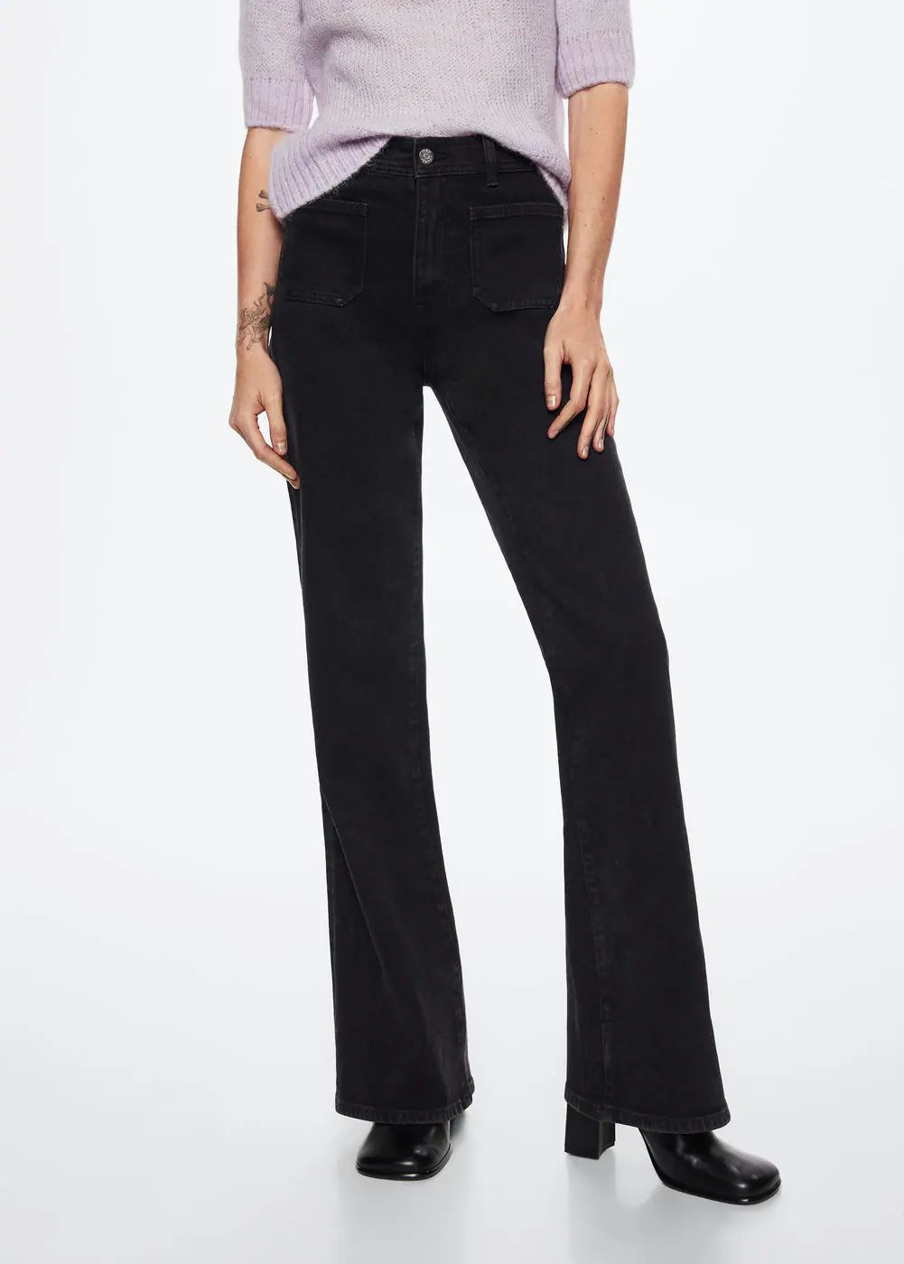 Flared jeans with pocket -  Women | Mango USA | MANGO (US)