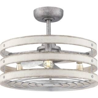 Progress Lighting Gulliver Collection 23 in. 3-Blade Indoor/Outdoor Gray Ceiling Fan Cage Fandeli... | The Home Depot