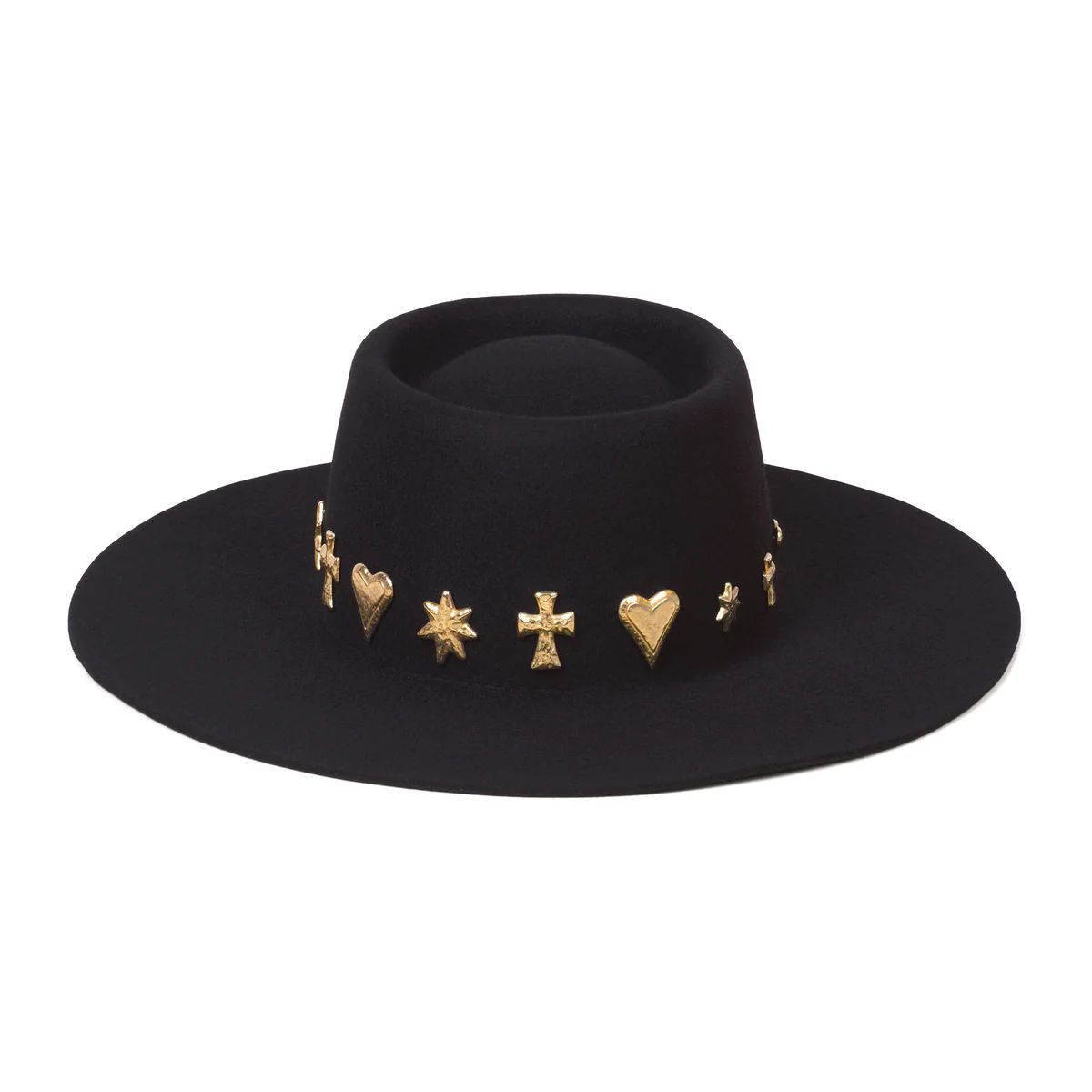 Celestial Boater - Wool Felt Boater Hat in Black | Lack of Color | Lack of Color