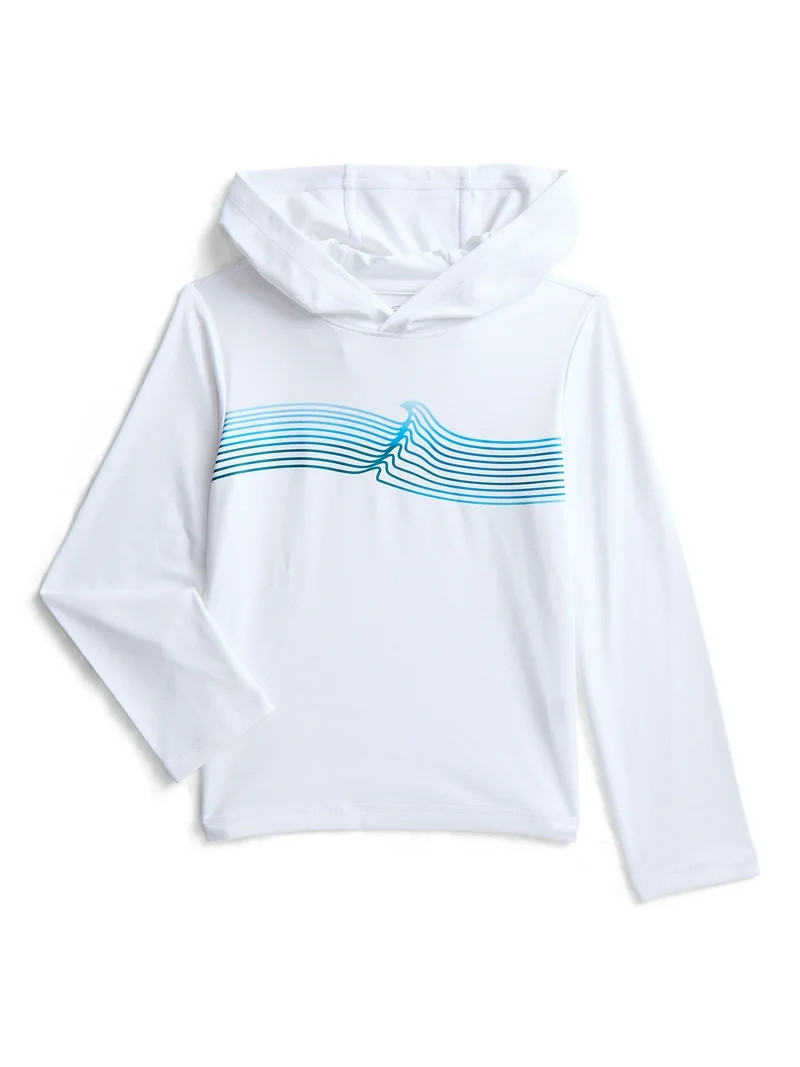 Wonder Nation Boys Hooded Rash Guard with Long Sleeves, Sizes 4-18 & Husky | Walmart (US)