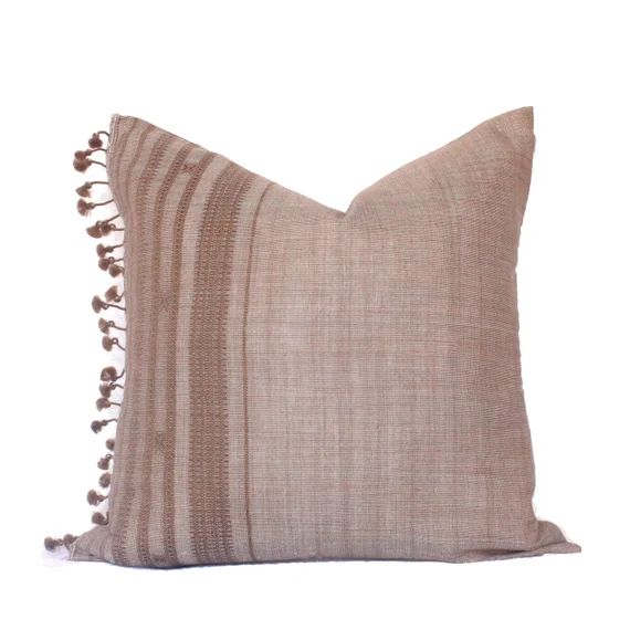 Tara Handwoven Soft Indian Wool Pillow Cover - Etsy | Etsy (US)