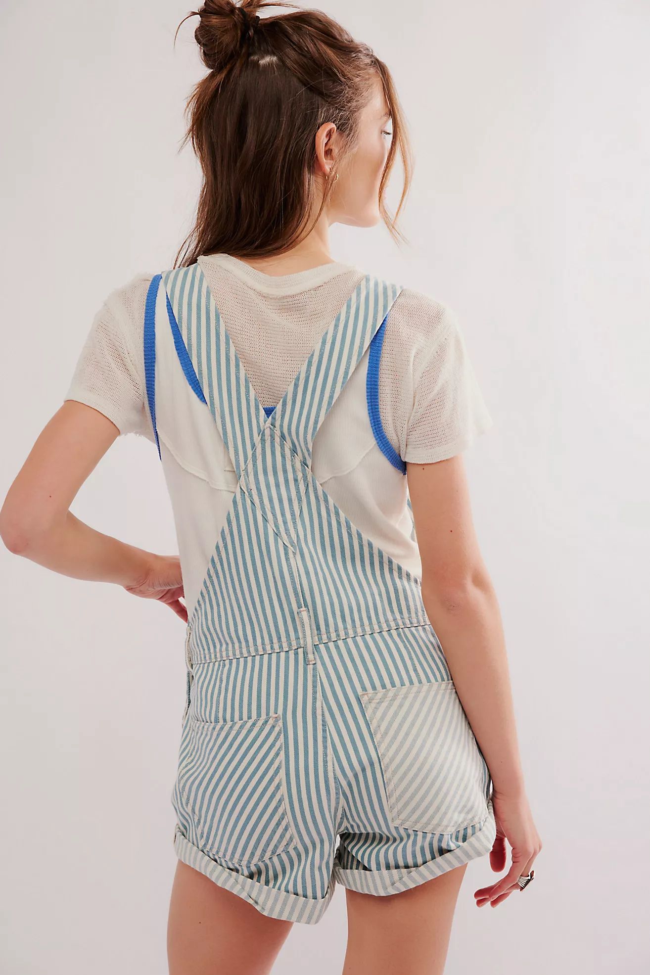 We The Free Ziggy Striped Shortalls | Free People (Global - UK&FR Excluded)