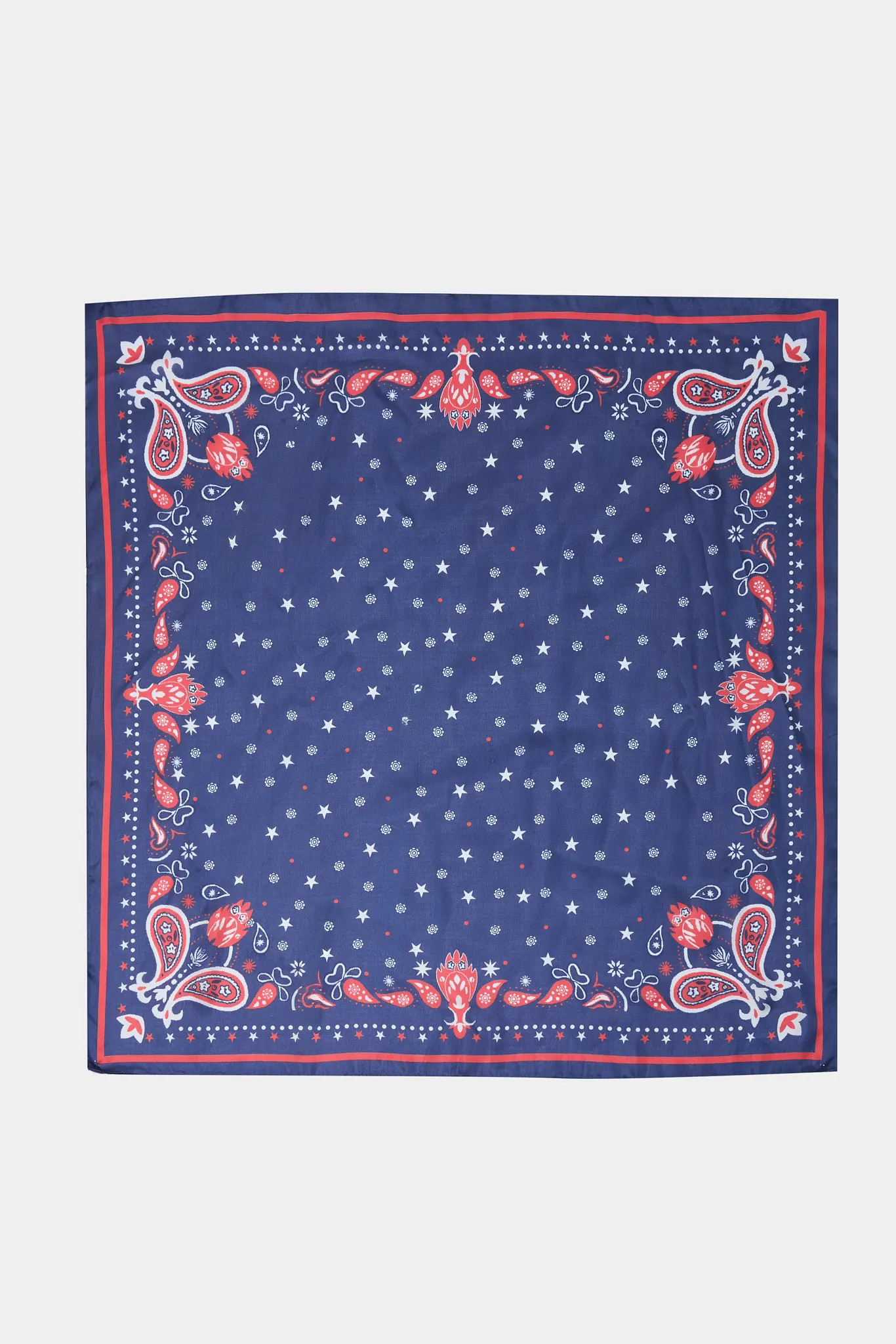 Navy Bandana Printed Scarf | Avara