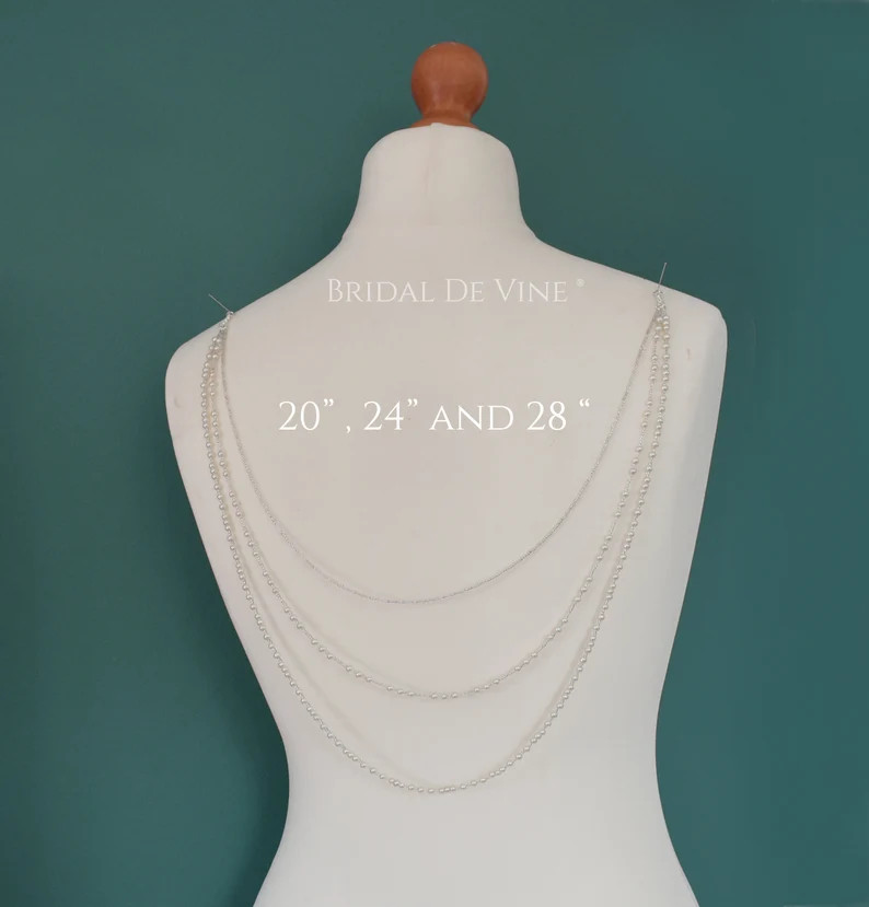 Delicate Bridal Back Necklace, Bridal Back Jewellery, Wedding Jewellery, Backdrop Necklace, - Ets... | Etsy (US)