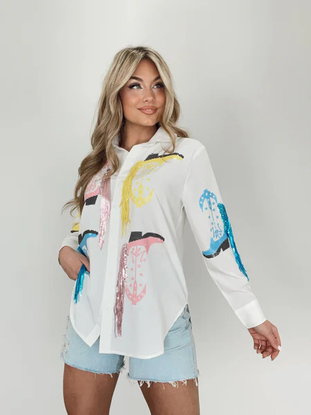 Disco Cowgirl Button Up | Lane 201 Boutique