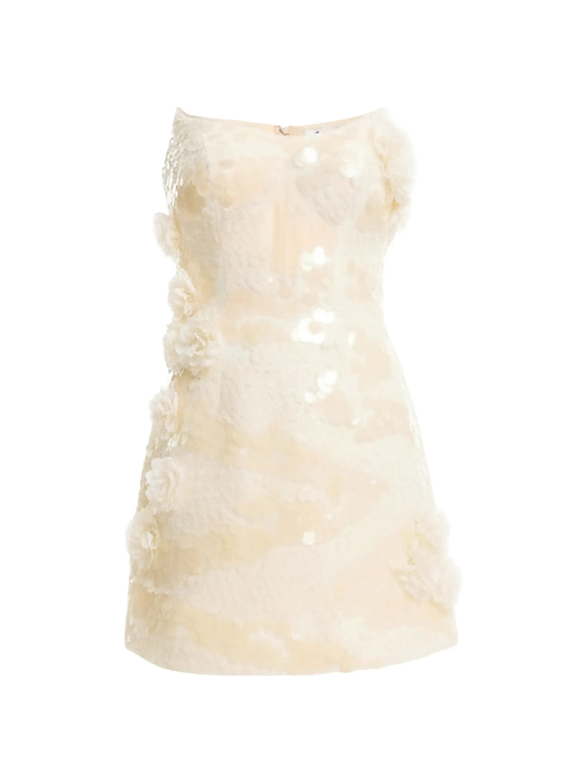 Amity Paillette Floral Appliqué Strapless Minidress | Saks Fifth Avenue