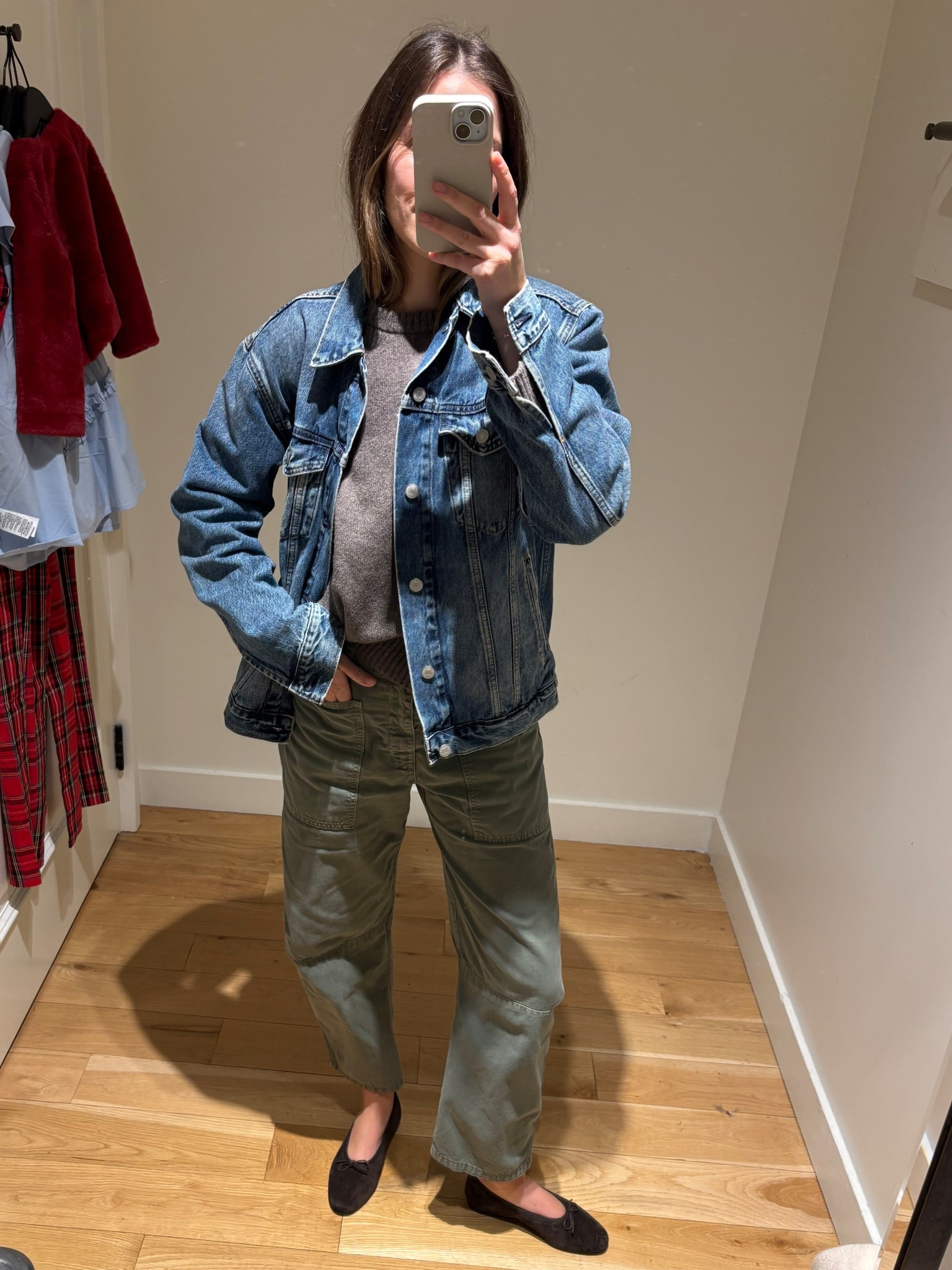 Sweater is sold out in this color, linked a similar one from Quince
Pants are an older colorway, linked current season colors.
Denim jacket - Mens I wear a small
Flats - TTS

#LTKStyleTip #LTKSeasonal #LTKFindsUnder100