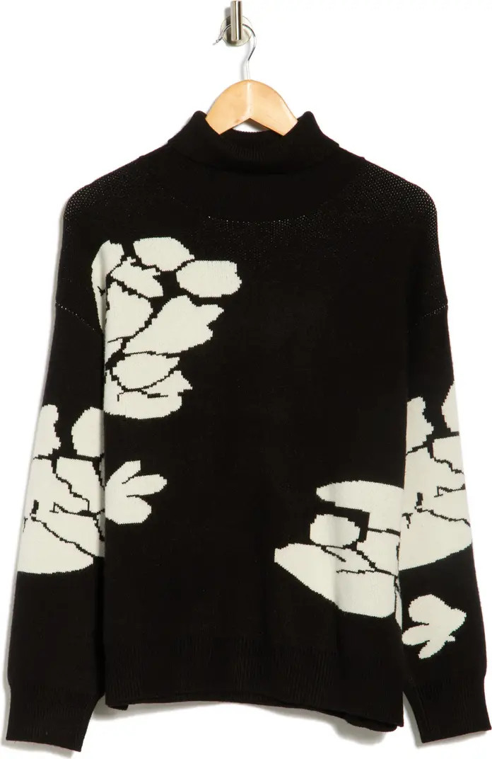 Ellen Tracy Floral Turtleneck Sweater | Nordstromrack | Nordstrom Rack
