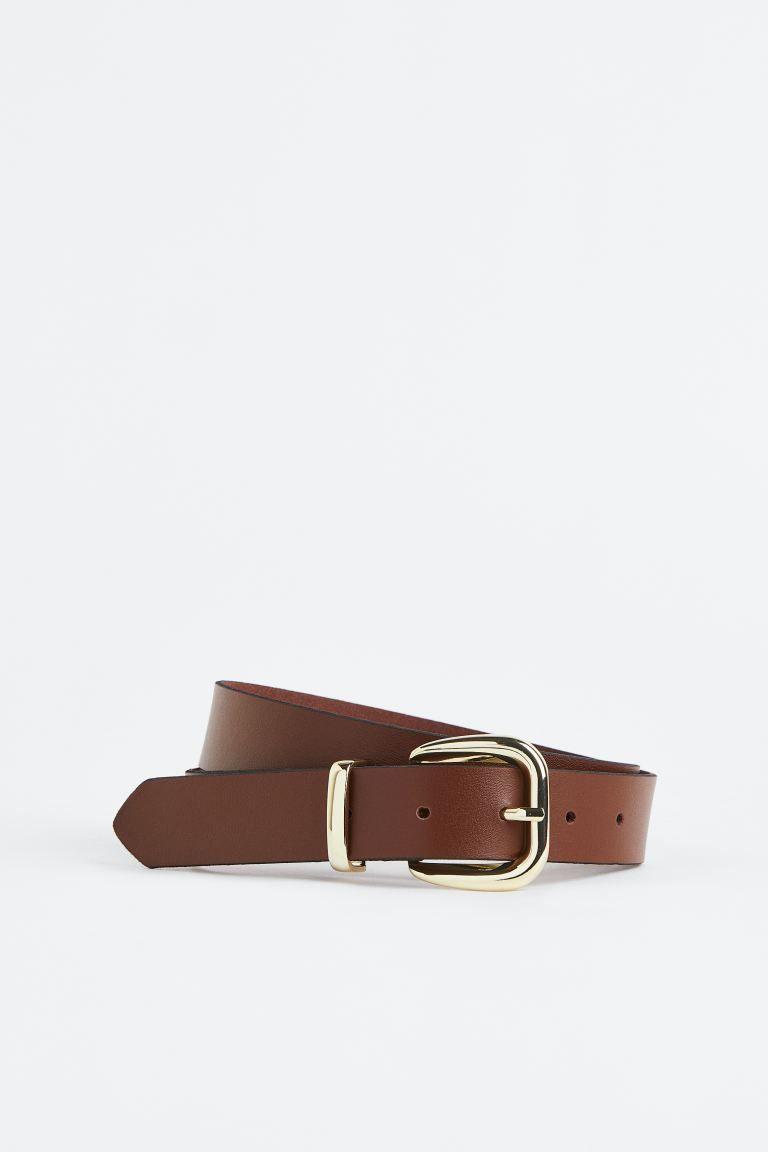 Leather belt - Brown - Ladies | H&M GB | H&M (UK, MY, IN, SG, PH, TW, HK)