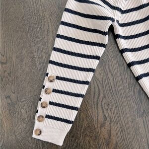 [TWO-PIECE] Sezane Naelle skirt + Sami sweater Jumper in Natural/Navy Sz S | Poshmark