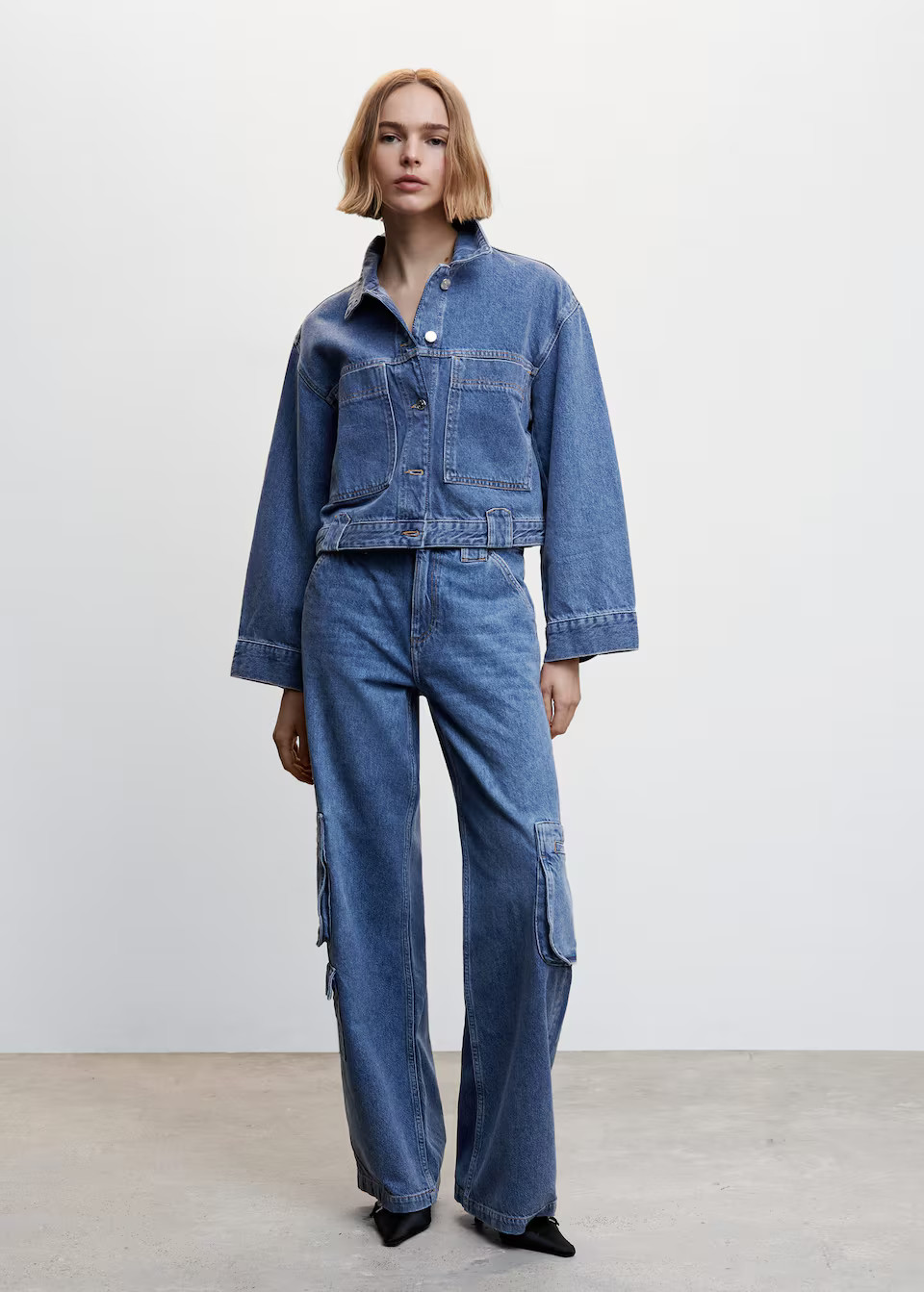 Pocketed denim jacket | MANGO (US)