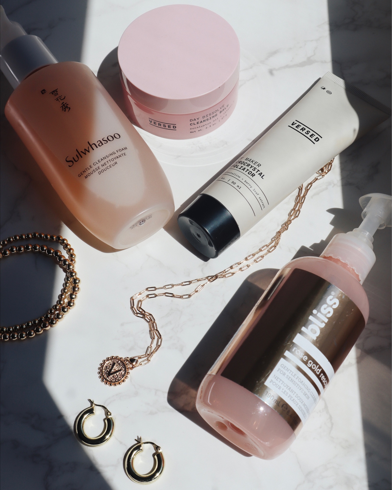 All the cleansers that I use that don’t irritate my sensitive skin! I rotate my cleansing routine 🧖🏾‍♀️ with one of these every couple of weeks.  
🧖🏾‍♀️ - Sulwhasoo Gentle Cleansing Foam
🧖🏾‍♀️ - Versed Day Dissolve Cleansing Balm 
🧖🏾‍♀️ - Bliss Rose Gold Rescue Foaming Face Wash
🧖🏾‍♀️ - Versed Day Maker Microcrystal Exfoliating Cleanser 



#LTKunder50 #LTKFind #LTKbeauty