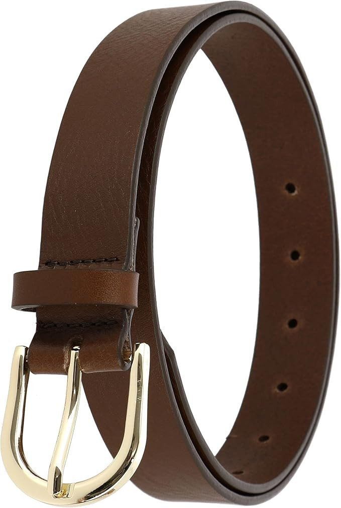 FASHIONGEN - Women's belt in vegetable-tanned bull leather, 3 cm wide, RIVOLI | Amazon (US)