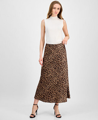 Women's Printed Pull-On Maxi Skirt | Macy's