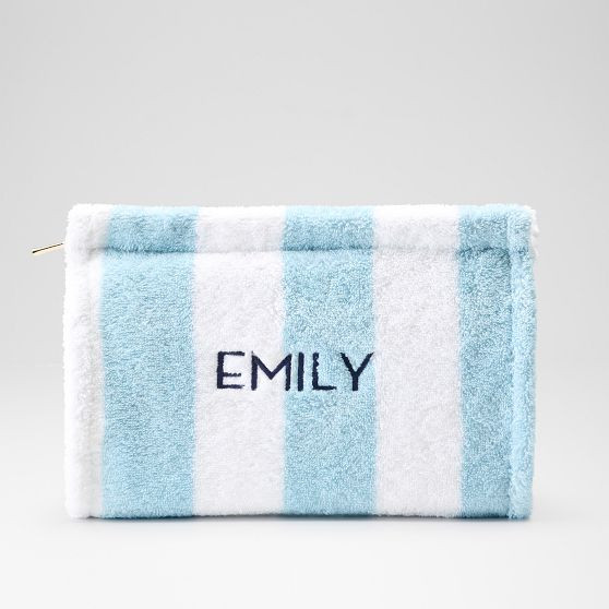 Cabana Stripe Terry Pouch | Mark and Graham