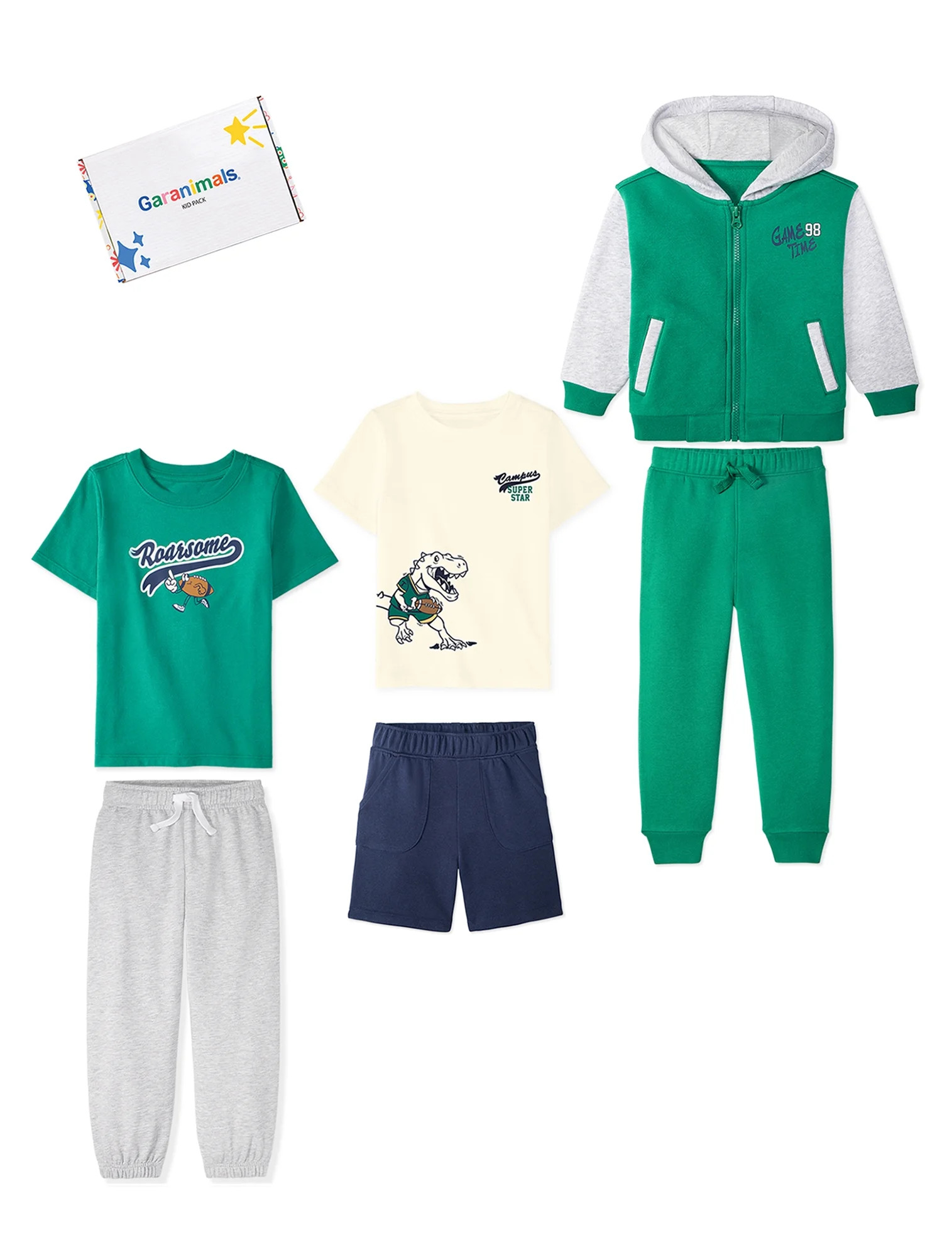 Garanimals Baby & Toddler Boy 6-Piece Kid Pack Outfit Set, Sizes 0-6T | Walmart (US)