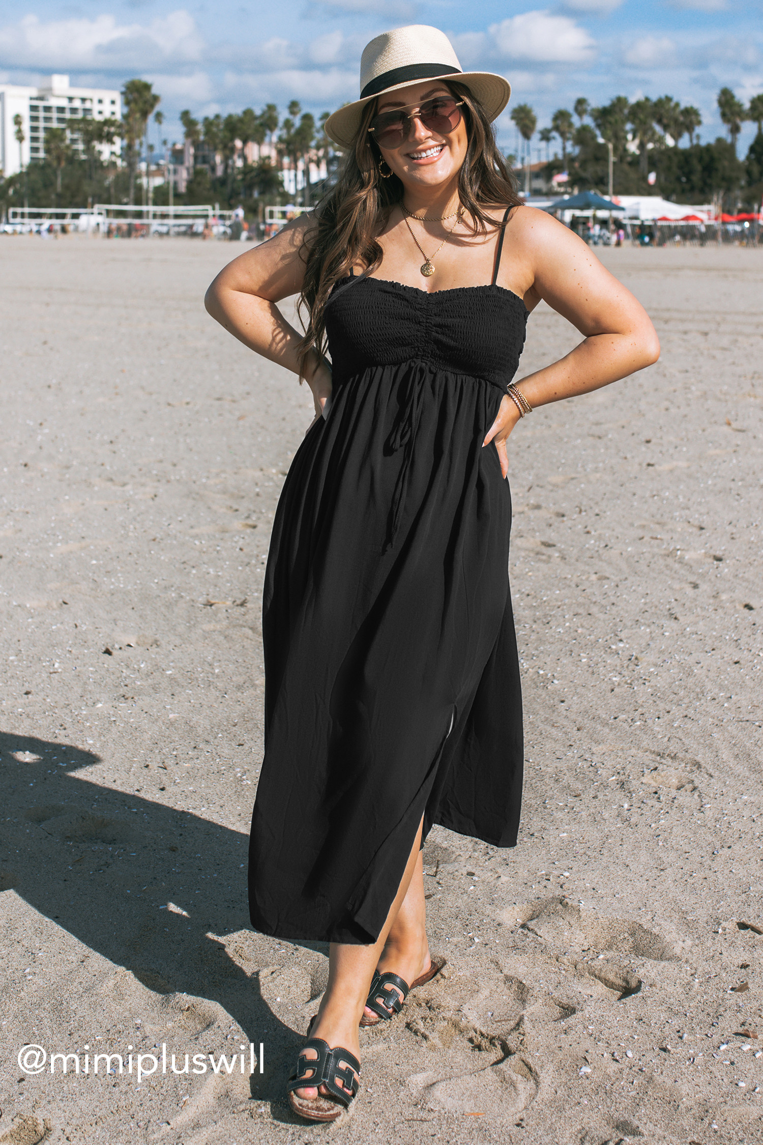 Black Smocked Sweetheart Maxi Dress | Cupshe US