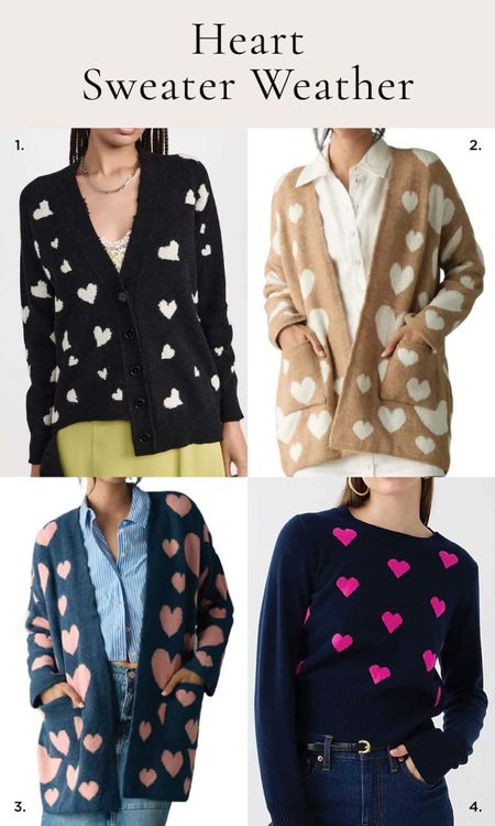 Sweater weather is just around the corner! Check out these heart cardigan sweaters. Yup! Hearts are trending for fall. 

#LTKFind #LTKstyletip #LTKover40