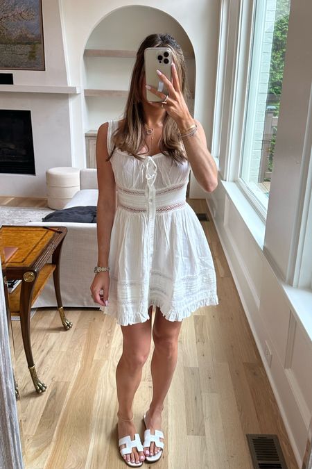 White dress summer dress urban outfitters size small #UOCommunity #ad @urbanoutfitters