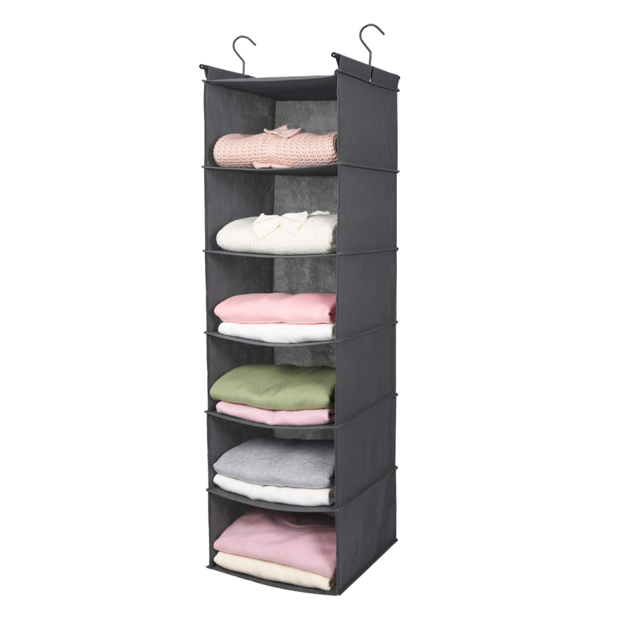 MAX Houser 6 Tier Shelf Hanging Closet Organizer, Closet Hanging Shelf with 2 Sturdy Hooks for St... | Amazon (US)