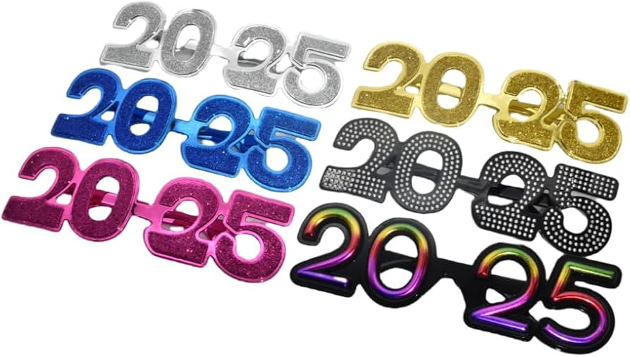 SWYOUN 2025 Plastic Glasses Happy New Year's Eve Glasses Graduation 2025 Class Of 2025 Party Phot... | Amazon (US)