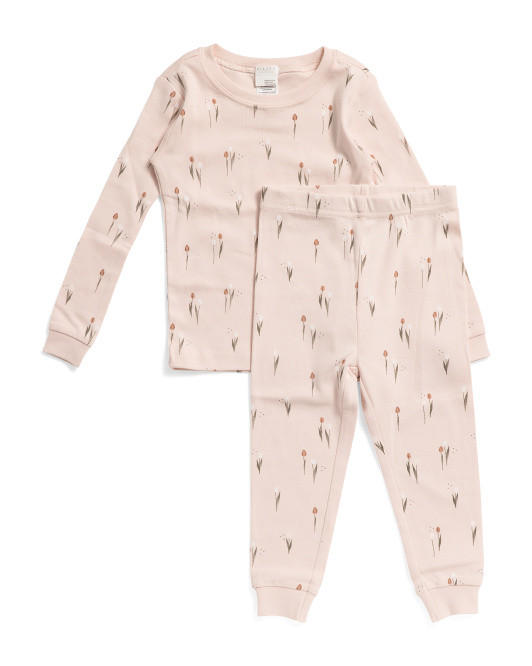 Infant And Toddler Girls 2pc Tulip Pajama Set | TJ Maxx