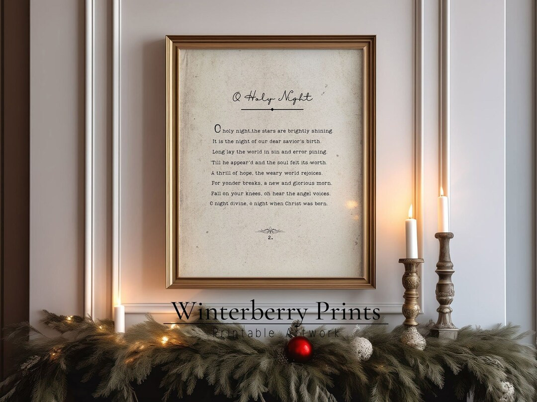 Christmas Printable, O Holy Night Printable Sign, Christmas Wall Art,christmas Poster,christmas P... | Etsy (US)