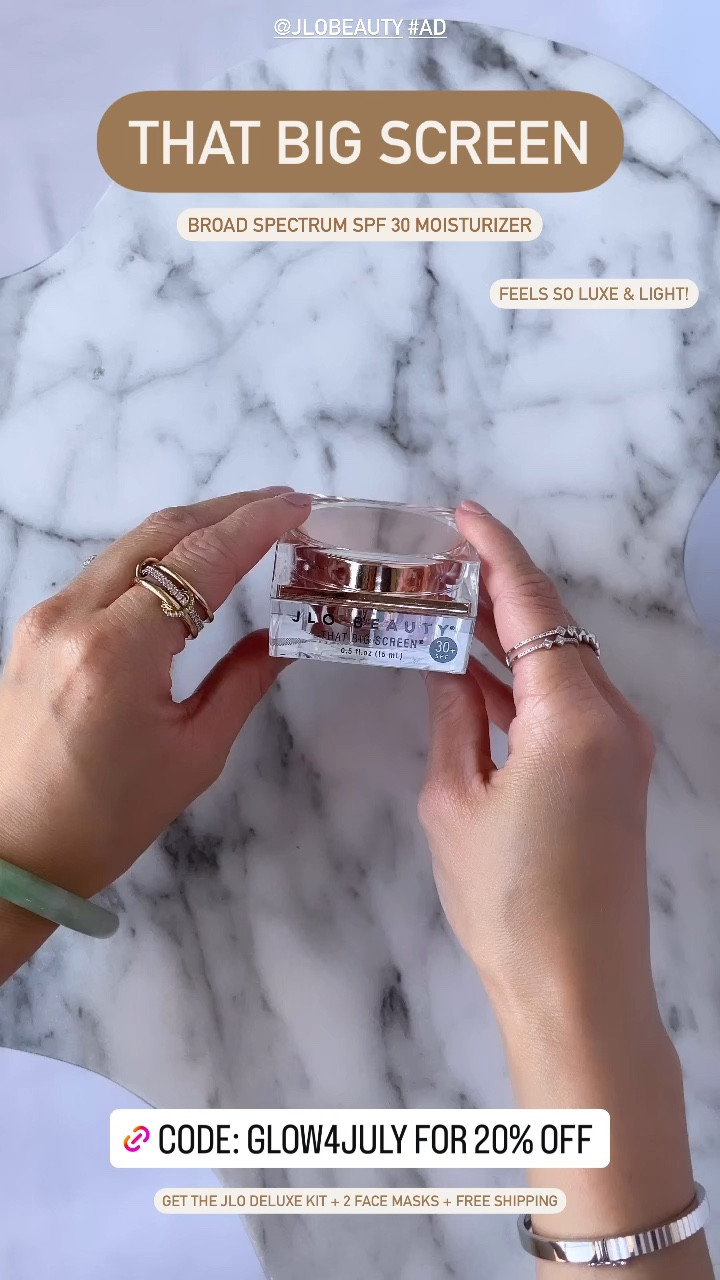 Summer's here, and let's be real—we all want that sun-kissed glow without the damage ✨ I've been obsessing over the JLo Deluxe Kit, and it's a game-changer! Cleanse, serum, dab on some eye cream, but the real star?

This luminizing SPF 30. It feels so luxe and light, I forget I’m wearing it. It gives me that JLo glow while protecting my skin.
 
Ready to turn heads this summer? Let’s make this summer our blockbuster season! Grab the JLo Deluxe Kit and let's glow together. 

🛍️ Shop the JLo Deluxe Kit ++ get 2 free gifts with purchase + 20% off with code: GLOW4JULY. #jlobeauty #ad 

JLo Beauty, SPF moisturizer, eye cream, serum, cleanser, moisturizer, skincare, beauty, The Stylizt 

#LTKBeauty #LTKSaleAlert #LTKFindsUnder100