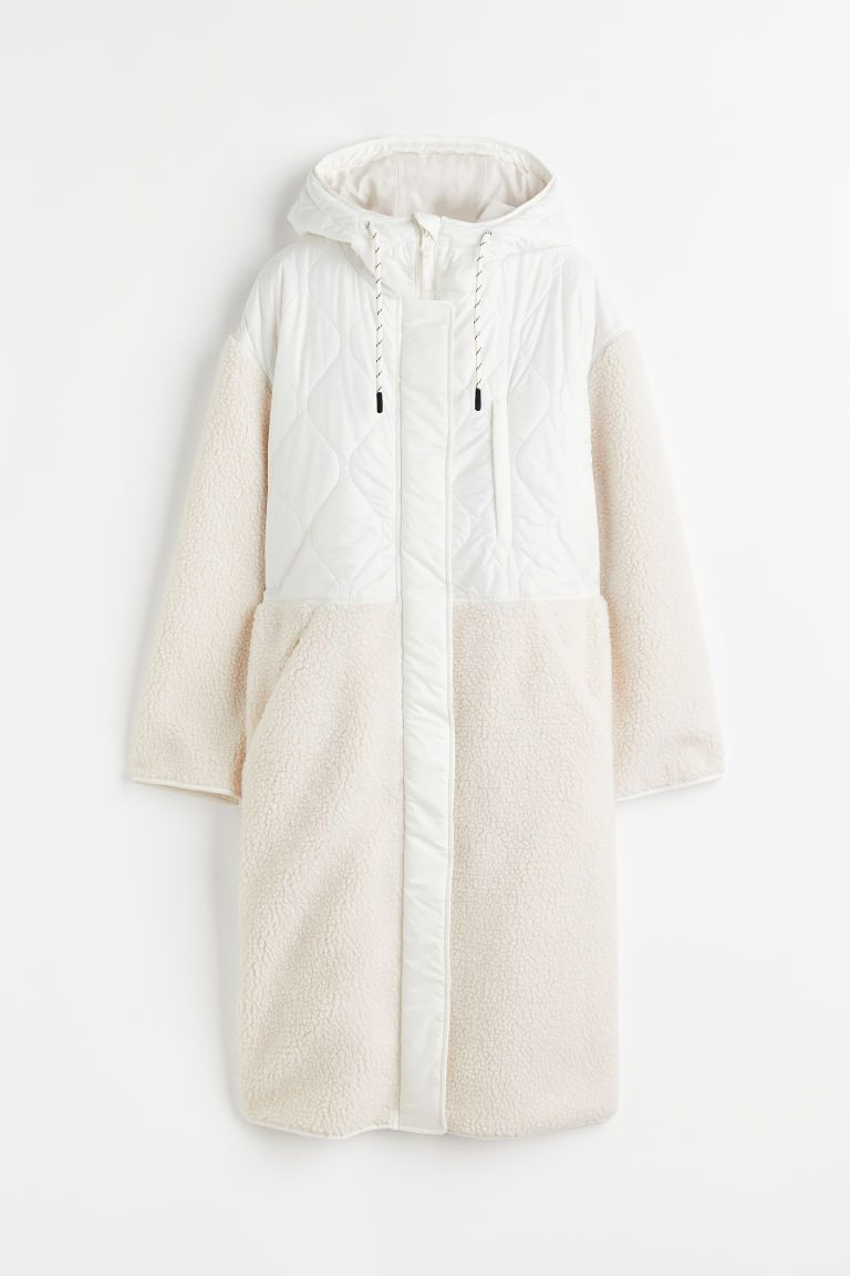 H & M - Hooded Coat - White | H&M (US + CA)