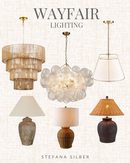 Wayfair, lighting, woven chandelier, glass ball chandelier, drum pendant, table lampp

#LTKHome #LTKSaleAlert #LTKOver40