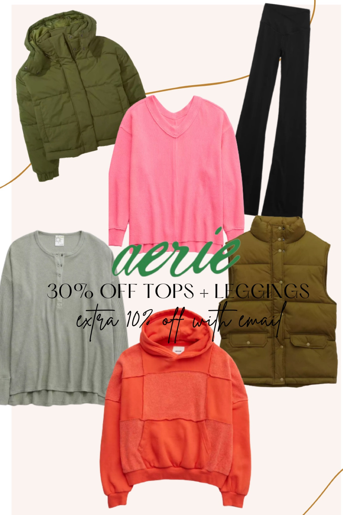 aerie 30% off tops & leggings + extra 10% off with email 🫶🏼

#LTKsalealert #LTKFind #LTKstyletip
