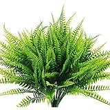 LoveniMen Artificial Plants, Plastic Shrubs Fern Grass Leaves Fake Bushes Outdoor Indoor Greenery... | Amazon (US)