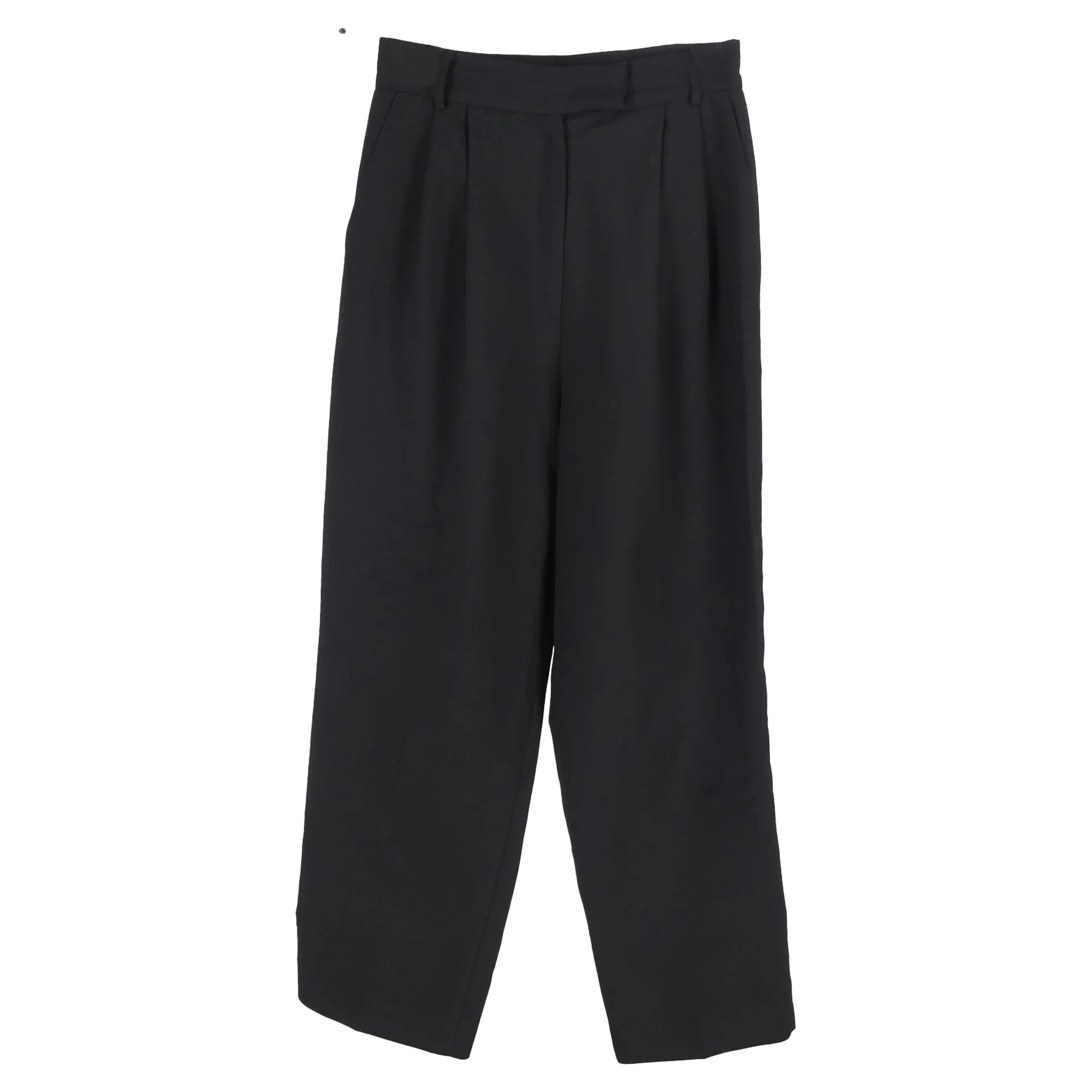 The Frankie Shop Pleated Trouser Pants in Black Polyester | Shop Simon