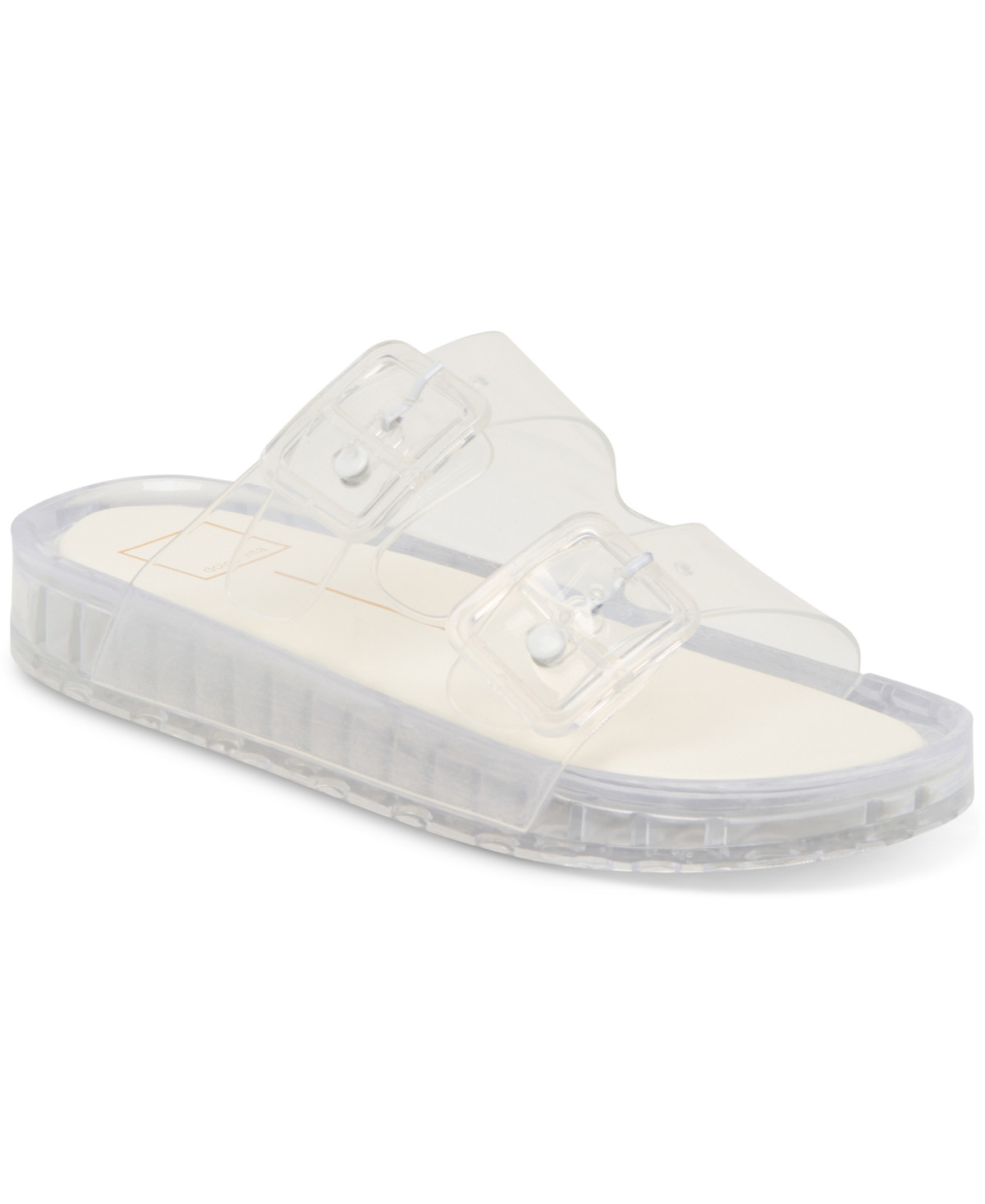 Dolce Vita Women's Julio Jelly Double-Band Jelly Footbed Sandals - Crystal Vinyl | Macy's